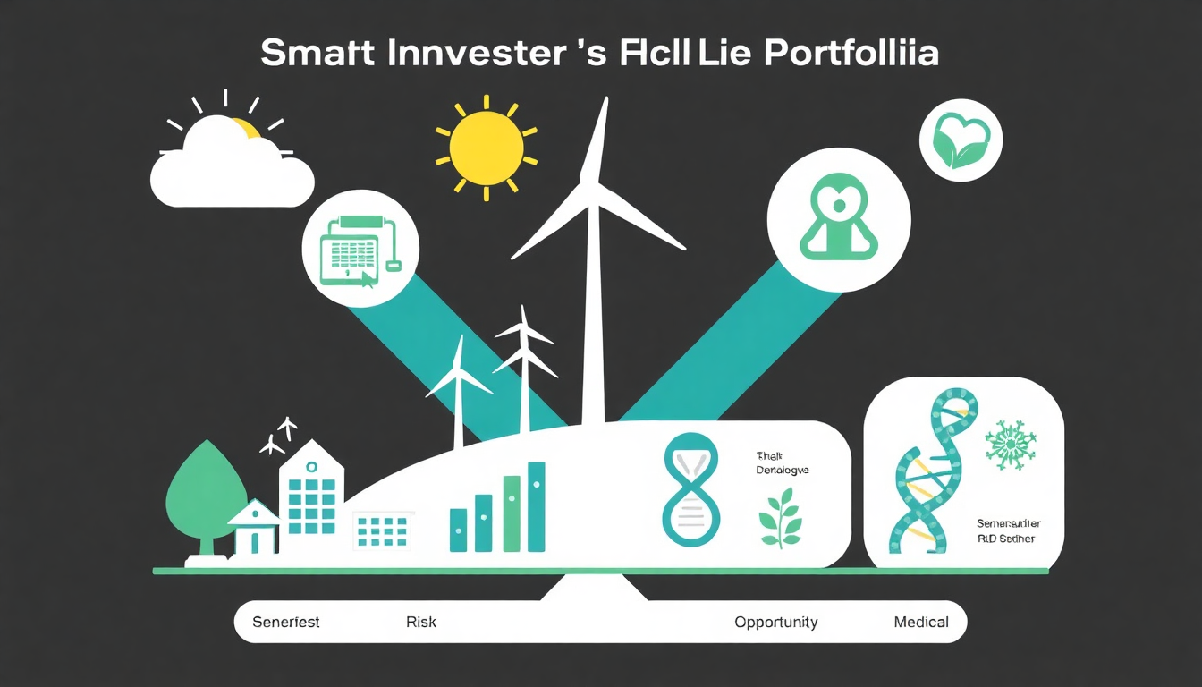 신재생에너지, 반도체 R&D, 바이오헬스를 포함한 투자 유망 공약 포트폴리오 이미지